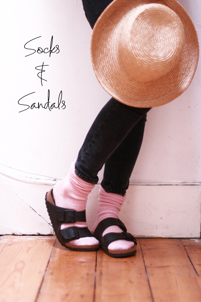 birkenstock sandals and socks