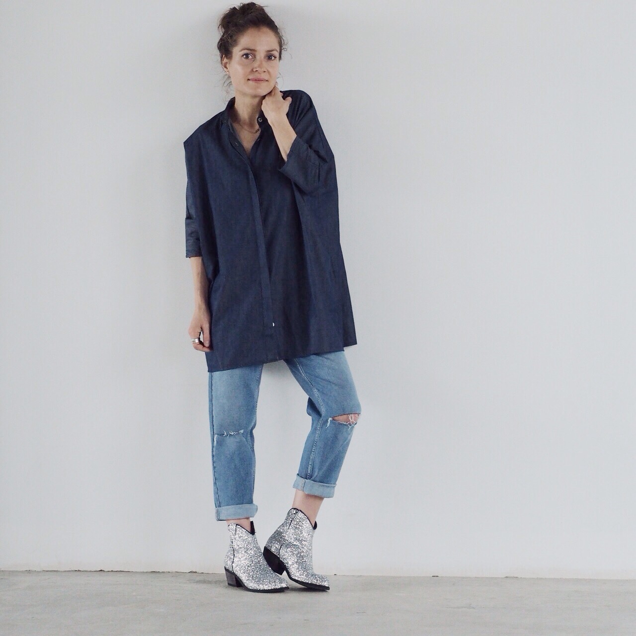 Denim + Glitter Stylonylon