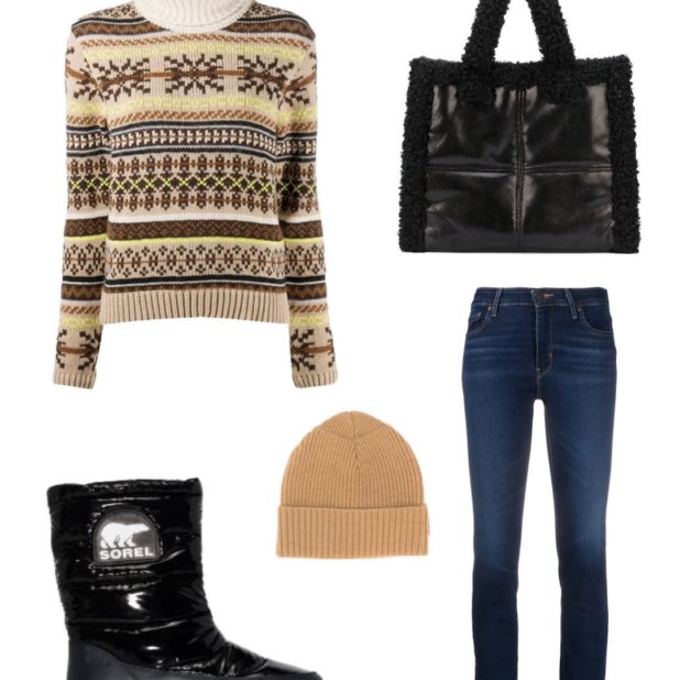 Winter Outfit | Snowboots & Fair Isle Knit